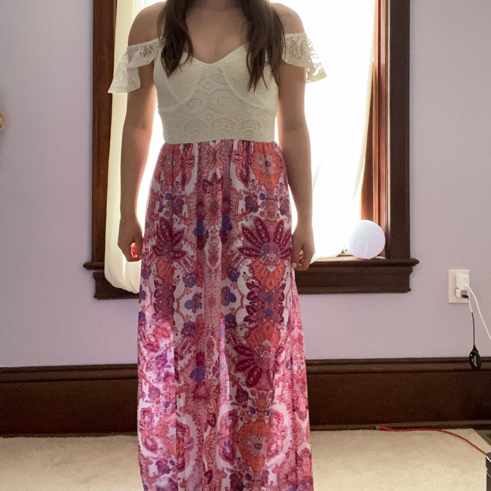 Off-the-Shoulder Maxi Summer Dress